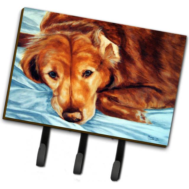 """""Caroline's Treasures AMB1040TH68 Golden Retriever by Tanya and Craig Amberson Leash or Key Holder  Large  Multicolor"""""