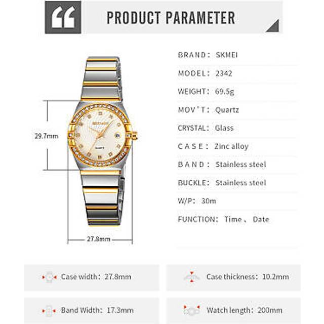 Skmei women's watch luxury ladies watch quartz wristwatch 3atm waterproof st bst
