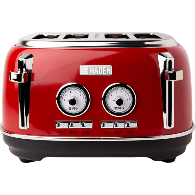 Haden Jersey 1630W 4 Slice Toaster - Red, Red