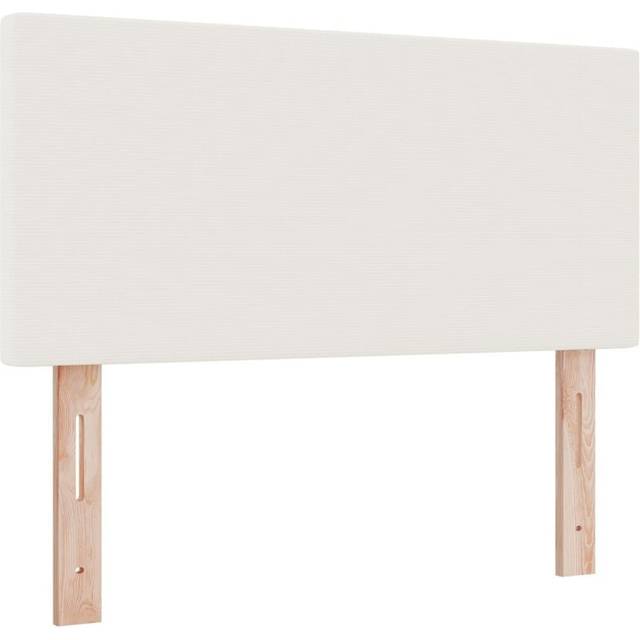 vidaXL Sänggavel Enkel Design Grädde 90 cm Kordflöjt