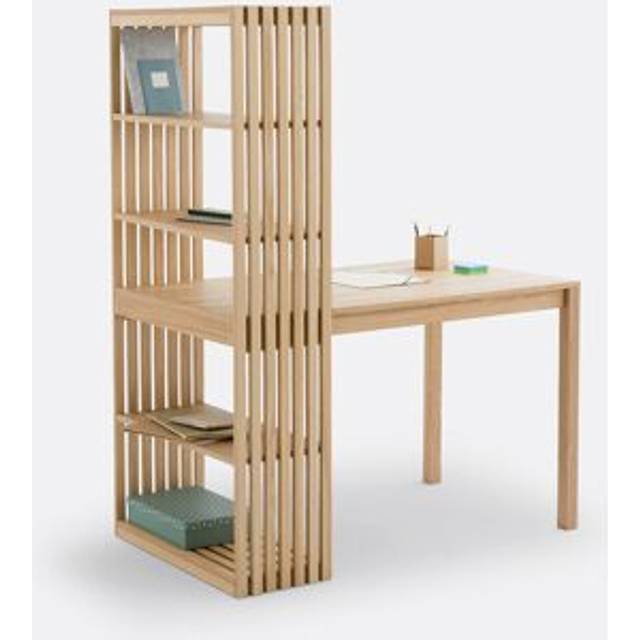 Theonie Reversible Ash Veneer Bookcase Desk - Natural - ONE SIZE