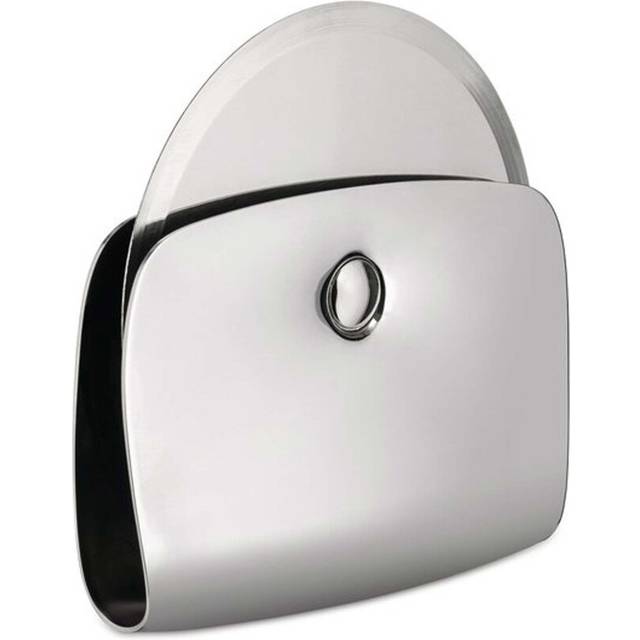 Alessi Taio VS04 - Design Pizza Cutter Wheel, 18/10 Stainless Steel and Aisi 420 Steel Blade, Silver with Polished Finish, 10.80 x 10.50 x 15.00 cm