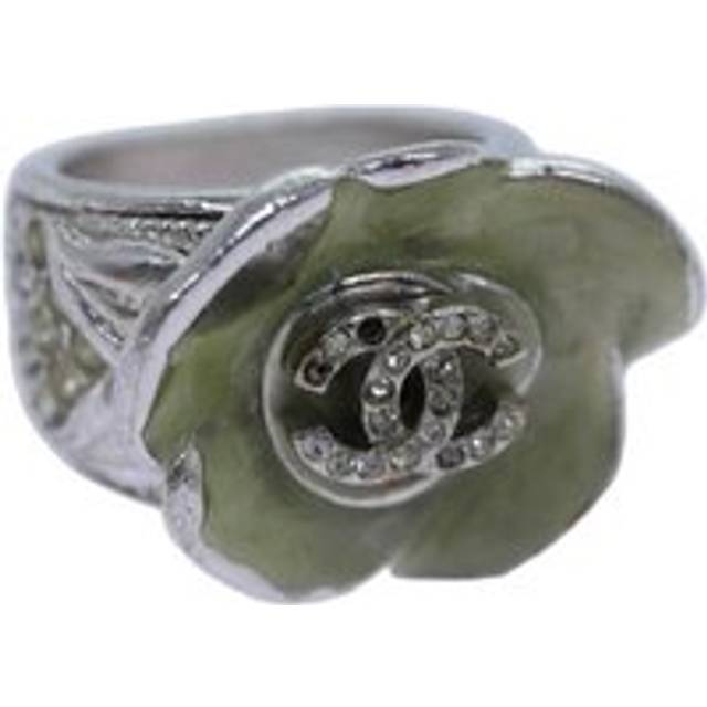 Womens Preloved Camelia Flower Ring Rhinestone Detail Wo - Silver Handbags - Grey - One Size