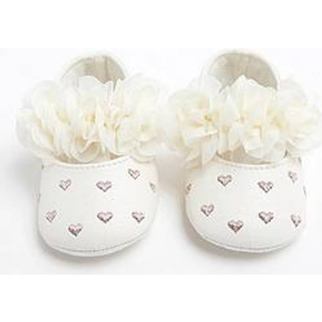 River Island Baby Girls Cream Ruched Ballet Pumps - 12-18 Mths