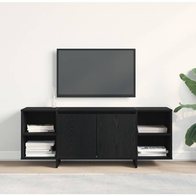 TV-bänk - Svart Ek - 120x30x40.5 cm - Gjord av konstruerat trä