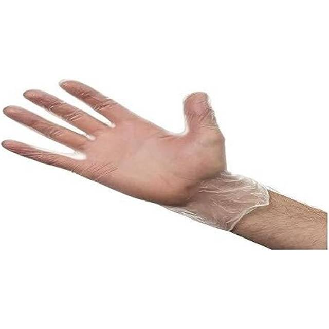 Unigloves Unicare Clear Vinyl GS0063-A Examination - Multipurpose, Powder Free and Latex Free Disposable Gloves, Box of 100 Gloves, Clear, Medium
