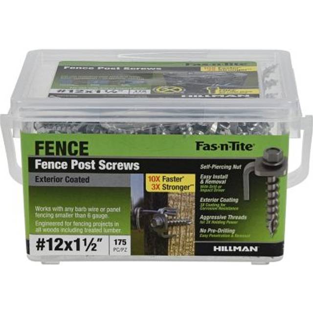 "FAS-N-TITE Exterior-Coated Fence Post Screws (#12 x 1-1/2"""""""") - 175 Pieces  Silver (9976305)"