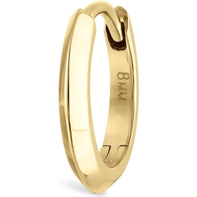 Maria Tash Faceted Metal Vertex Single Hoop Earring - Gold - 8mm