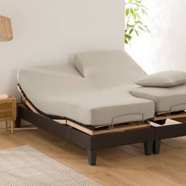 Scenario Stretch Cotton Jersey Fitted Sheet for Articulated Beds - Pebble Beige - KING (160X200cm)