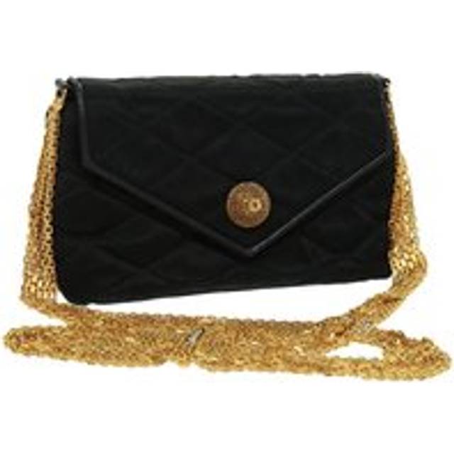 Preloved Envelope Style Quilted Chain Bag Women - Black Shoulder Bags - One Size
