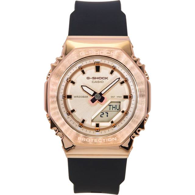 Casio G-Shock Analog Digital Bio-Based Resin Strap Gold Dial Quartz GM-S2110PG-1A4 200M Women&#39;s Watch
