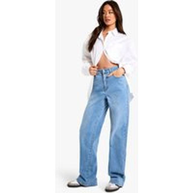 Womens The Tall High Waist Loose Straight Jean - Grey - 14/36L