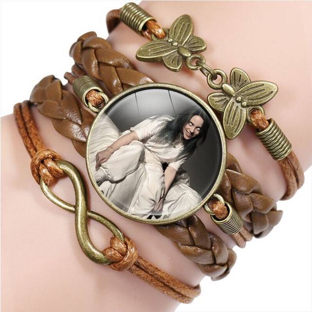 (08) Billie Artistic Eilish Handmade Gemstone Bracelet Fashionable Cartoon Style Unisex