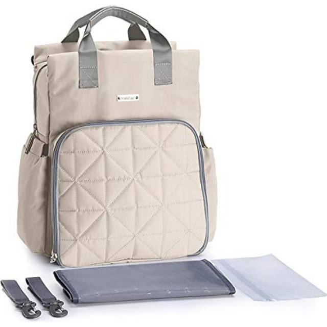 Waterproof Multifunction Baby Nappy Changing Backpack with Changing Mat,Stroller strap,Laptop shockproof Bag,Diaper Bag with Bottle Insulated