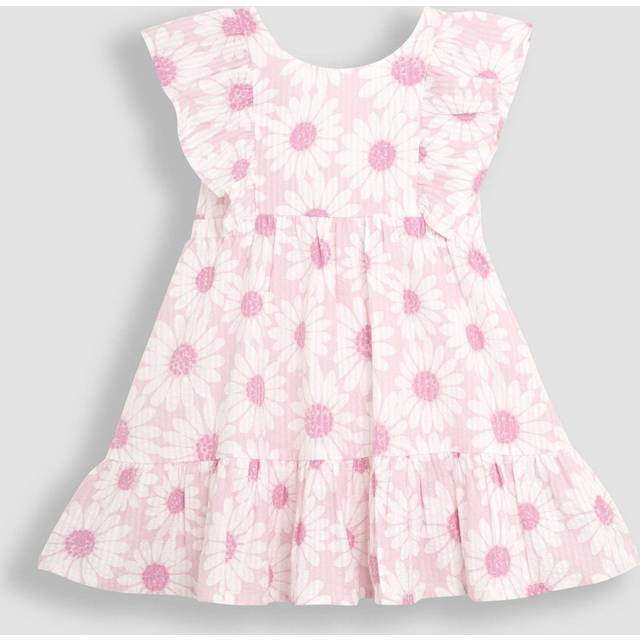 JoJo Maman Bébé Kids' Sunflower Frill Dress, Pink