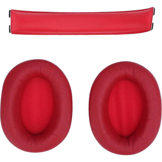 Earpads and Headband Pad Protein Leather Memory Foam Ear Cushions and Headband Pad Kit for W800BT röd