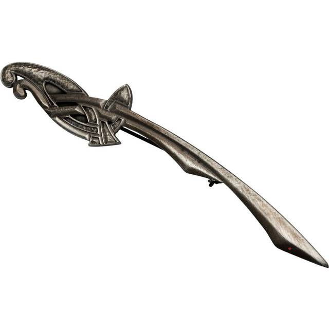 Kilt PinPlated in Antique Silver Finish Celtic Interlace Design 100mm