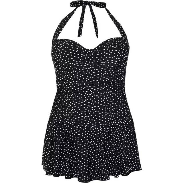 Spotted Skirted Swimsuit - Black/White - 32g - Gorgeous