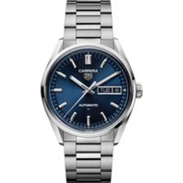 New - TAG Heuer Carrera Day-Date 41 mm Watch - Blue Dial - Steel Band and Case