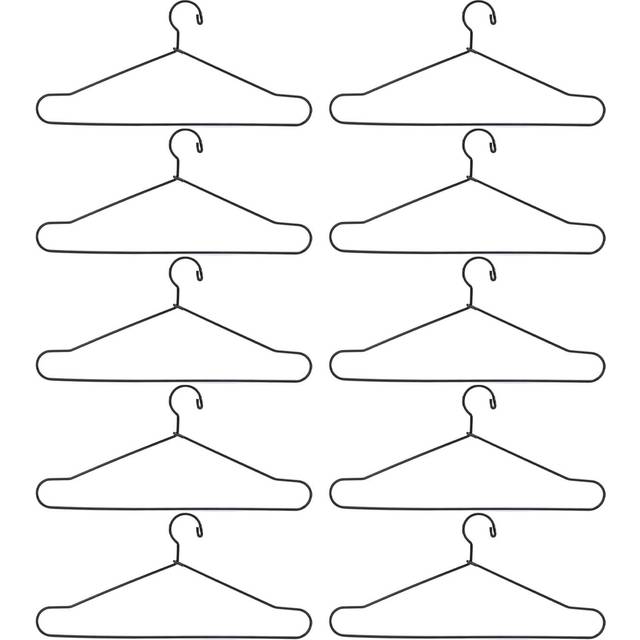 10Pcs Doll Clothes Hangers Metal Miniature Mini Cute Cartoon Closet Decor Accessories Black 150mm 150mm