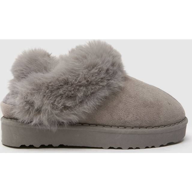 schuh Grey Haven Fur Girls Toddler Slippers