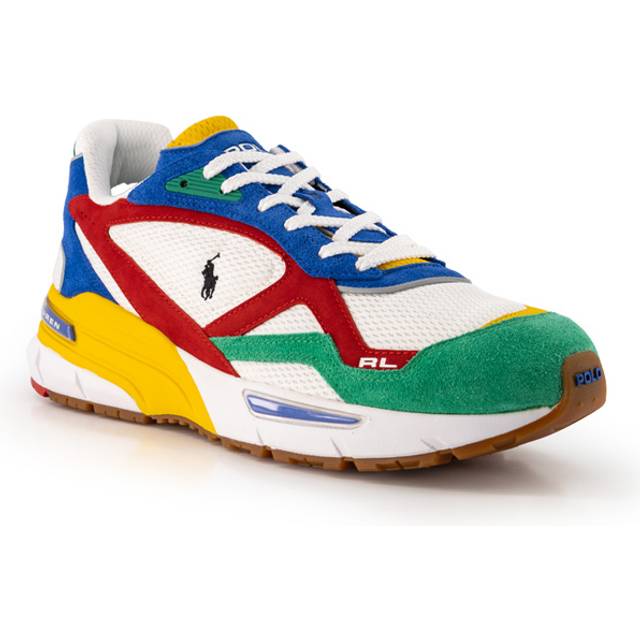 Polo Ralph Lauren för män. 809961122002 Läderskor Trackster 275 flerfärgad (44), Hud, Karta, Nyckelband, Casual - Flerfärgad, Läder (44)