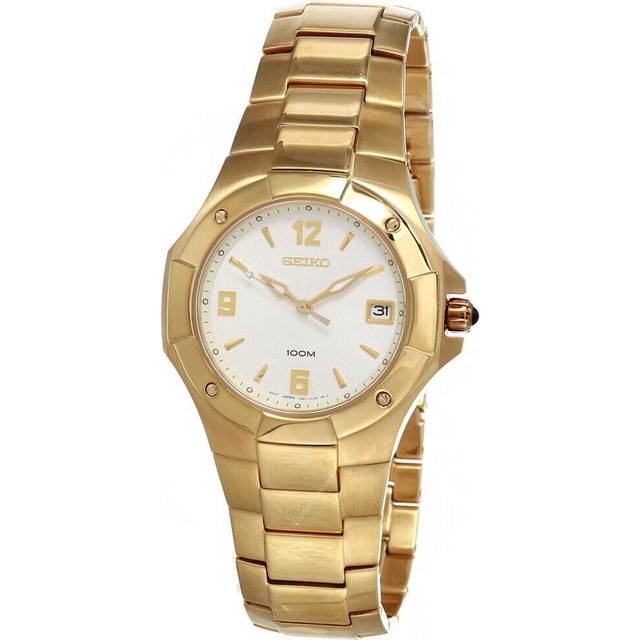 Seiko Coutura White Dial 39MM Gold-tone SS Men's Watch SGEA44 - 39 mm