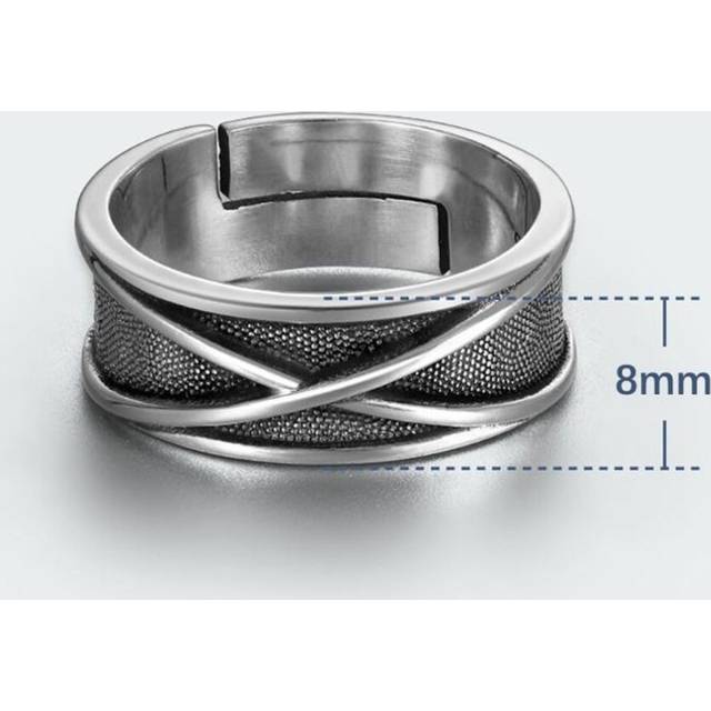 Retro Time Space Goku Black Ring Punk Gothic Open Ring For Men Handmade Unisex Designer Jewelry Accessories Anime Lovers Gift