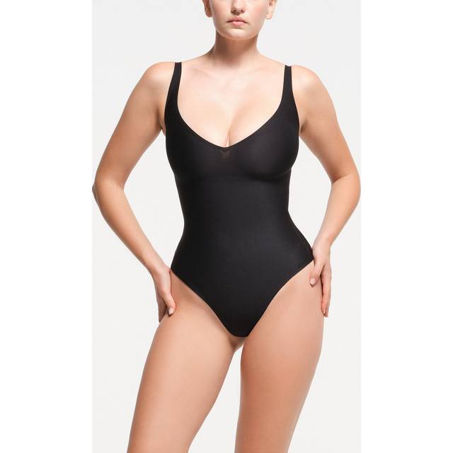 SKIMS Core Sculpt Plunge Thong Bodysuit | Black | 4XL | SKIMS Body - Onyx