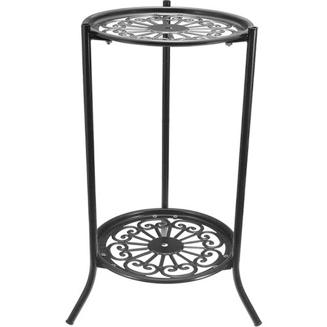 Living and Home 2 Tier Metal Plant Display Stand - 30 x 24 x 50cm