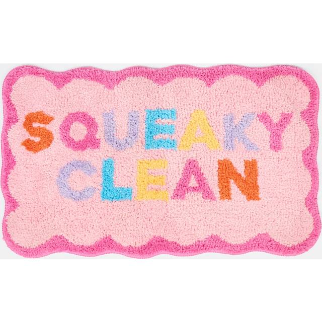 OHS Squeaky Clean Tufted Bath Mat - Pink