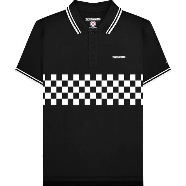 Lambretta mens ss25 two tone tipped polo shirt lb236