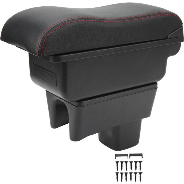 Car Console Armrest Box Large Capacity Smooth Touch Black Surface Red Line Replacement For Suzuki