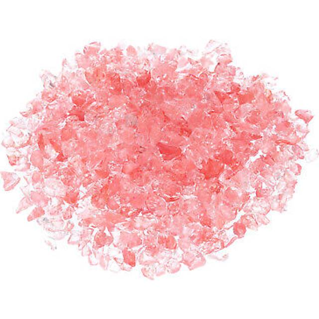 0.66 pound fire glass stone, 6-9mm fire pit glass rocks for fireplace, pink