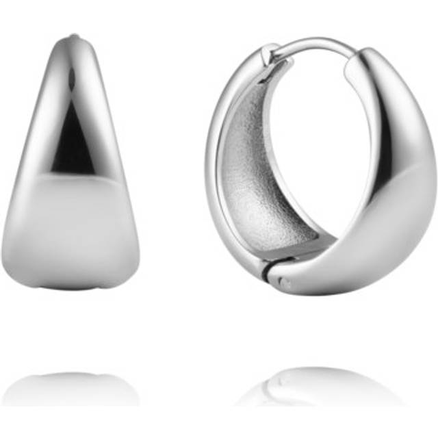 Bold hoops large silver