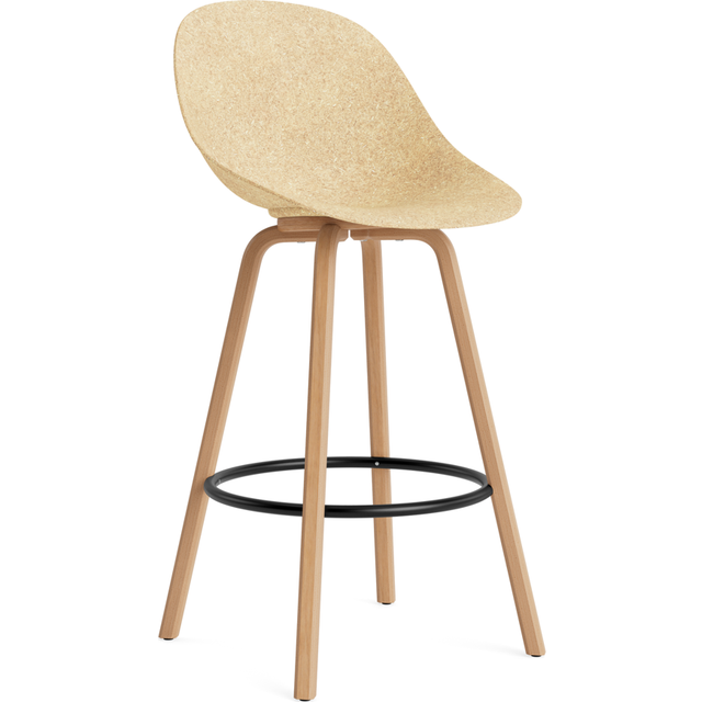 Normann Copenhagen Mat Bar Chair barstol 75 cm Hemp-beech-black steel