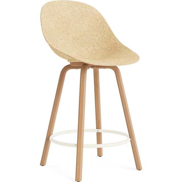 Normann Copenhagen Mat Bar Chair barstol 65 cm Hemp-beech-cream steel