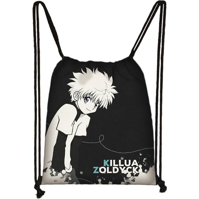 (SKD-Hunter28) Anime  Backpack Hunter X Hunter Women Drawstring Bag HXH Killua Zoldyck