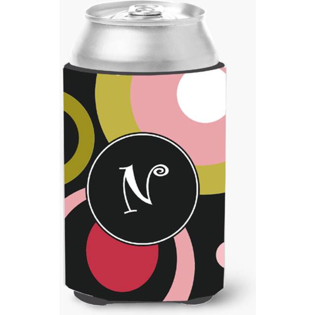 Monogram - Retro in Black Can or Bottle Beverage Insulator Hugger AM1001