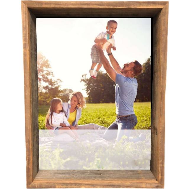 6 X 6 Rustic Farmhouse Gray Wood Shadow Box Frame