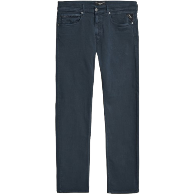 REPLAY Grover Trousers Straight Hyperflex Colour Xlite |Marinblå |34 x 32