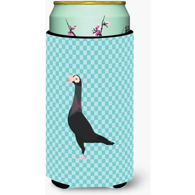 Caroline's Treasures English Carrier Pigeon Blue Check Decorative Can Hugger  Tall Boy  Multicolor