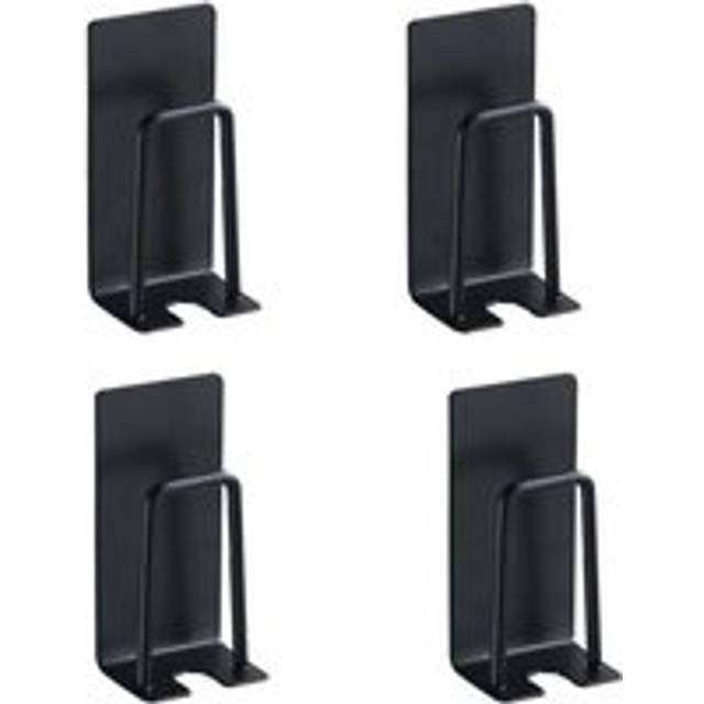 Set of 4 Stainless Steel Toothbrush Holder, Wall Mounted, Silver, Suitable for Cups, Mugs, Toothbrushes, Self-Adhesive, No Drilling Required,