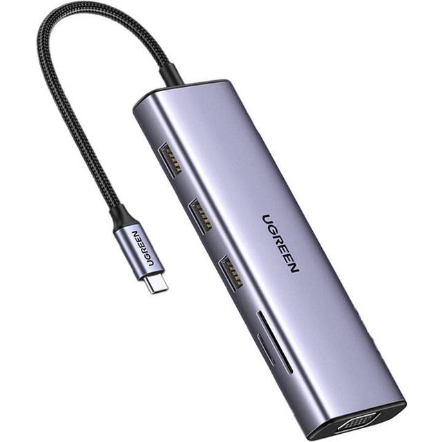 UGREEN USB-C 10-i-1-adapter till USB-A/HDMI/VGA/RJ45/SD7TF/AUX 3,5 mm/PD