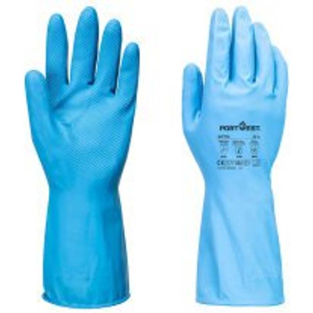 Portwest FD Chemical B Latex Light Gauntlet (Pk12), Blue, Medium, U