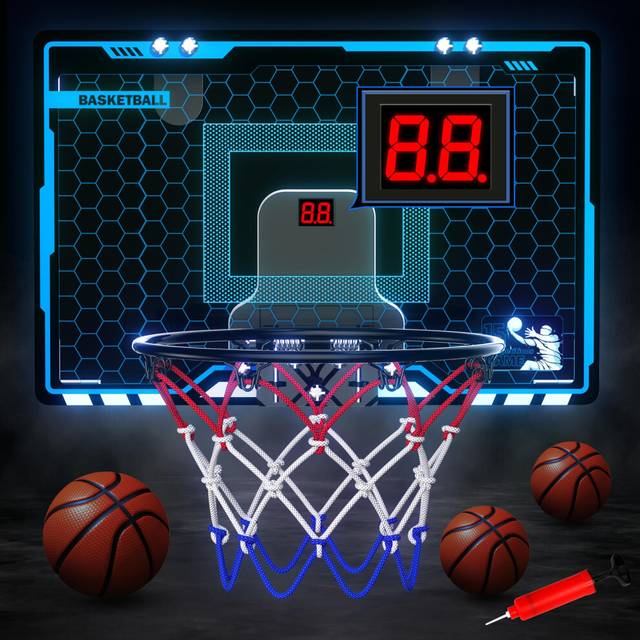 Hot Bee Basketball Hoop, Gifts for Boys, Indoor Basketball Hoop for Kids, Mini Basketball Hoop, Gifts for Boys Age 9-13, Bedroom Basketball Hoop and B
