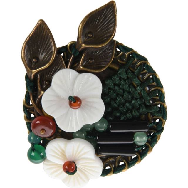 Ethnic Style Small Fresh Handmade Shell Flower Brooch Antique Jewelry