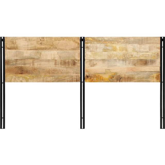 Headboard Solid Wood Mango And Iron - Natural (100cm H x 180cm W x 2cm D)