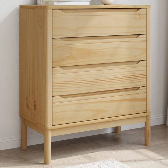 Abdimalik Solid Wood Rectangle Accent Chest - Wax Brown (90.5cm H X 76.5cm W X 39cm D)