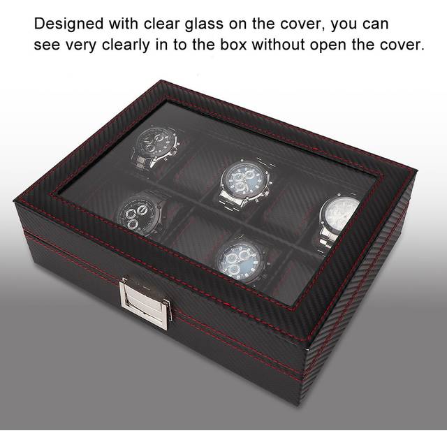 10Grids Portable Travel Watch Display Storage Box Collector Case Organizer
